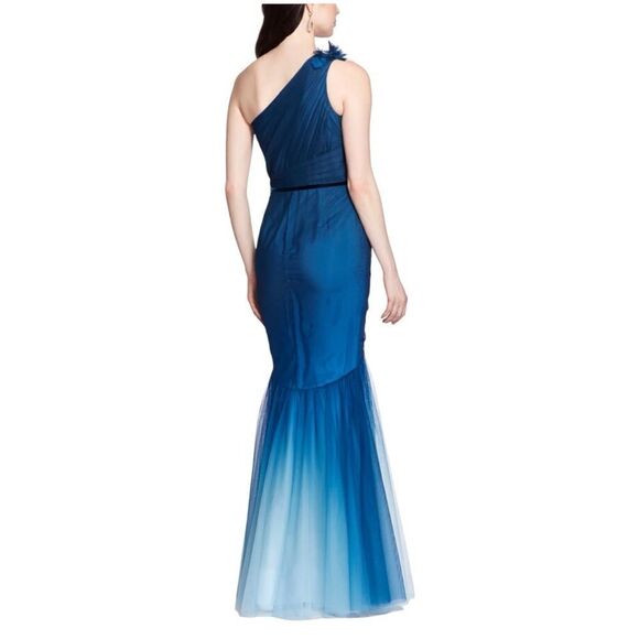 Marchesa Notte NWT $637 Ombré Mermaid Gown in Teal Size 6 - Picture 10 of 10